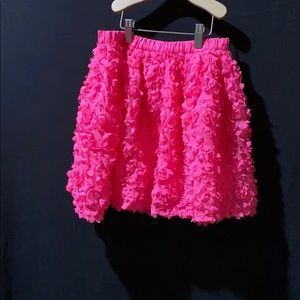 Hot pink skirt